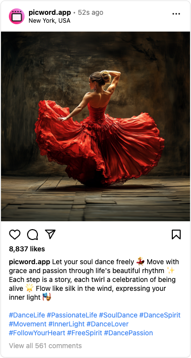 Red dress dancer